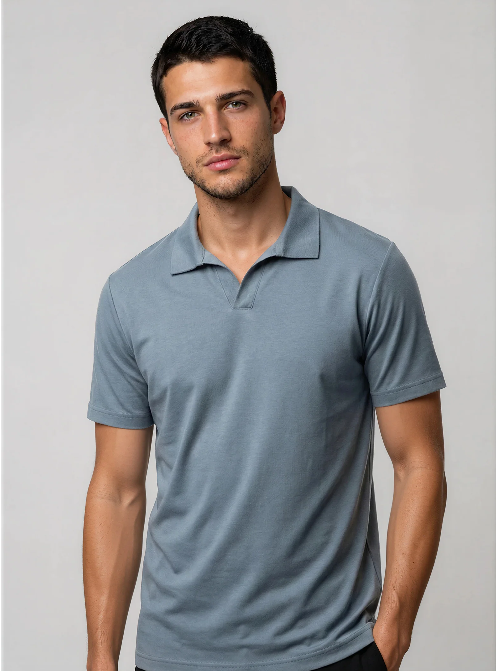 2 Pack – Johnny Collar Polo || Lot de 2 polos Johnny Collar - Image 11