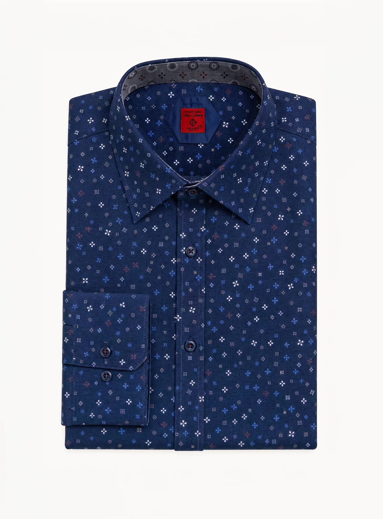 STEPHEN | Luxury Print Cotton Blend Shirt || STEPHEN | Chemise en mélange de coton imprimé de luxe - Image 5