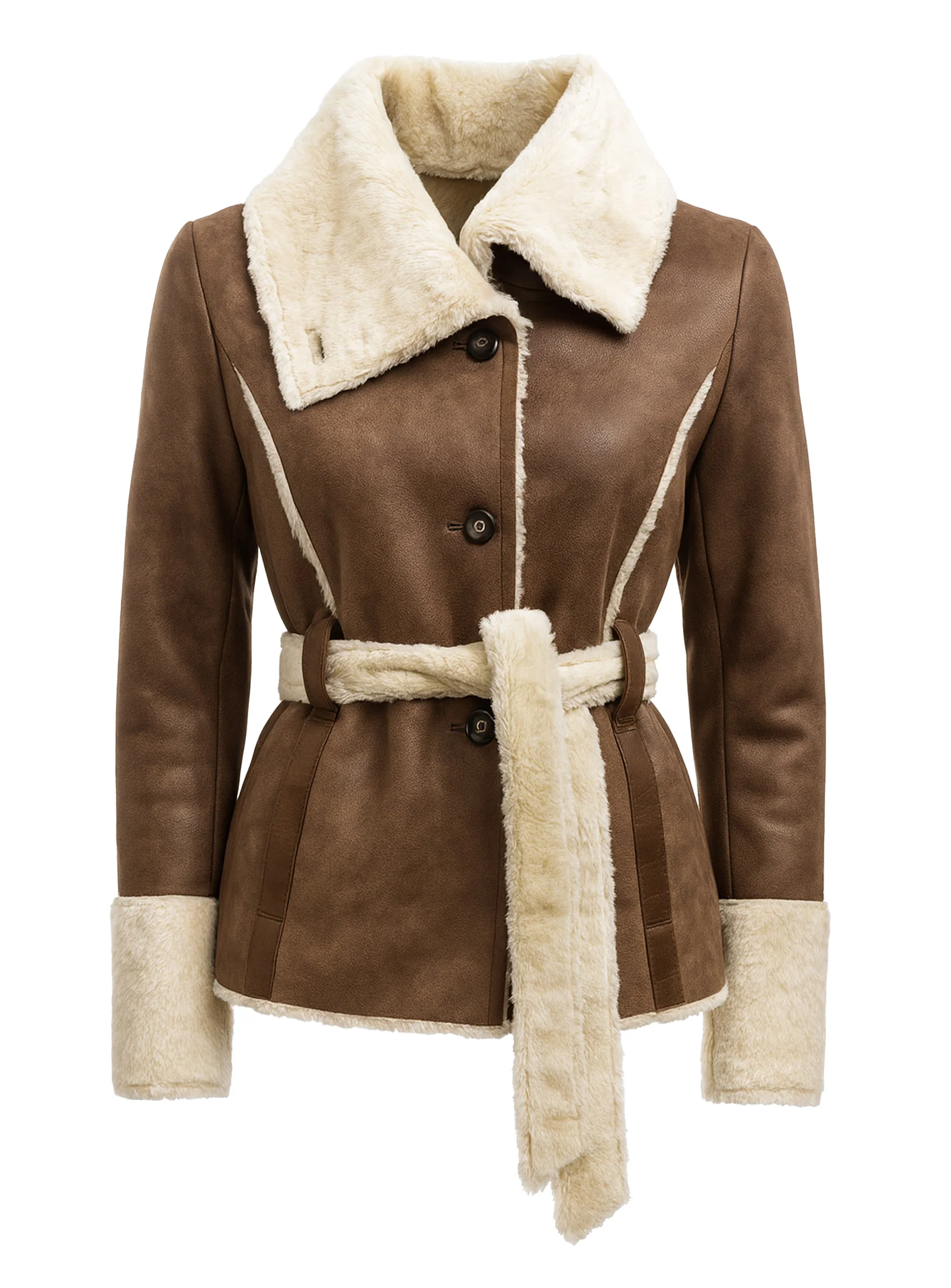 ELSSA |Suede-look Coat|| Elssa | Manteau imitation suède - Image 3