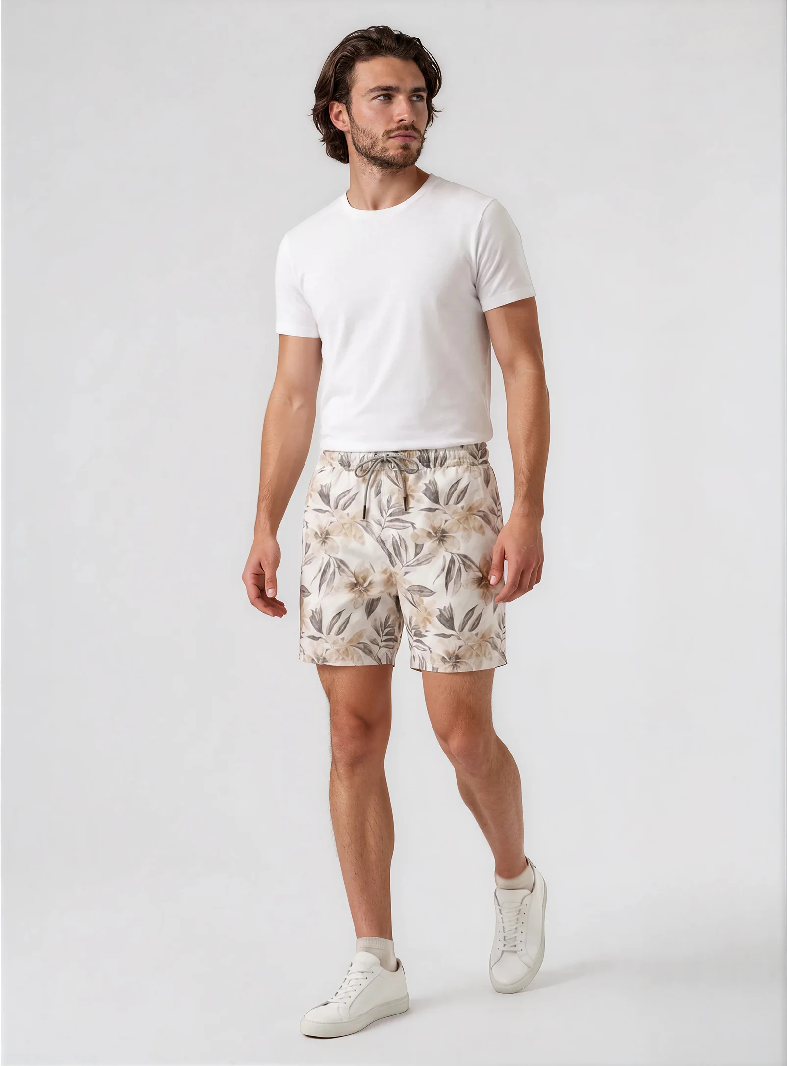 EMILE | 4-Way Stretch Floral Print Swim Shorts || EMILE | Short de bain à imprimé floral extensible - Image 2