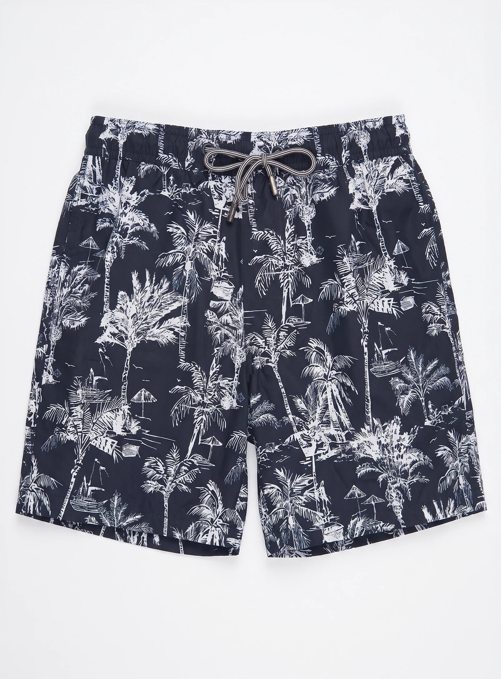 RIVIERA | Palm Toile Swim Short || RIVIERA | Short de bain imprimé palmier toile - Image 3