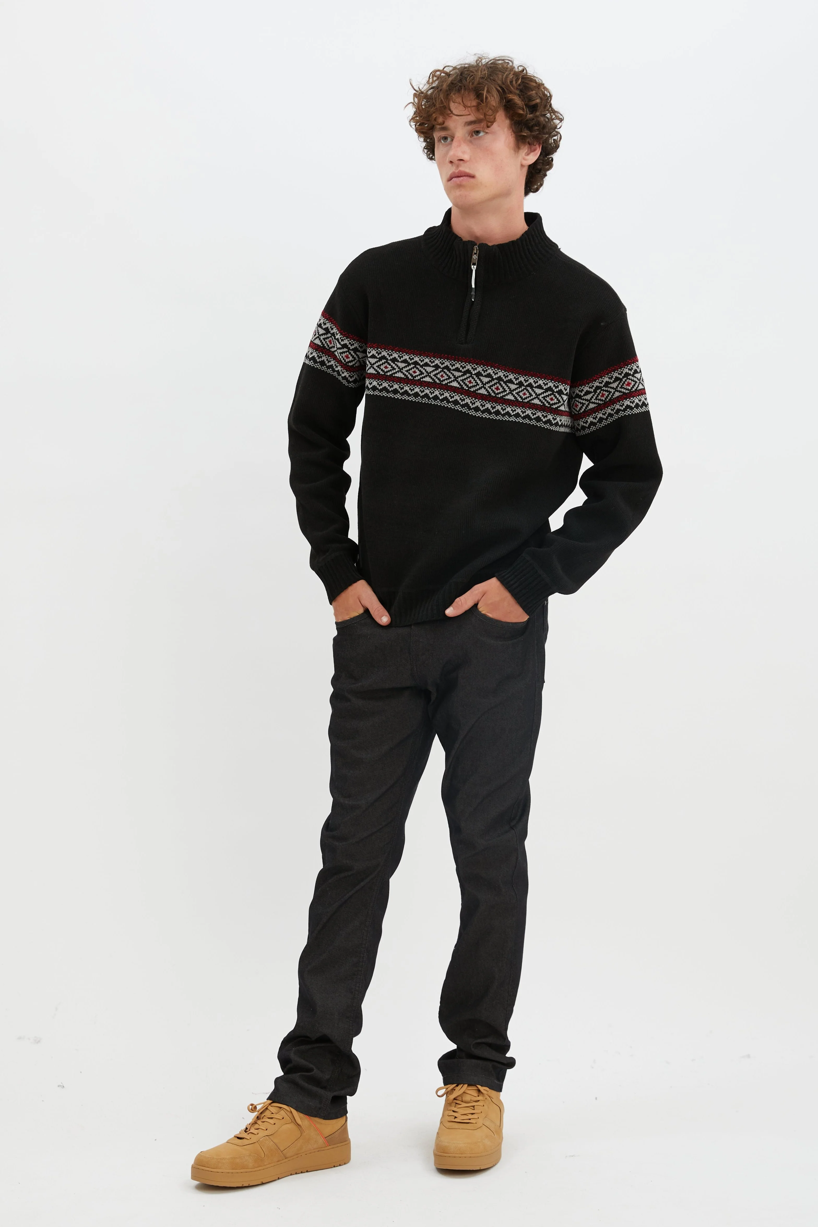 ETHAN | Bonded Chenille Micro-Fleece Quarter-Zip Sweater || ETHAN | Chandail en chenille contrecollée à micropolaire à quart de zip - Image 12