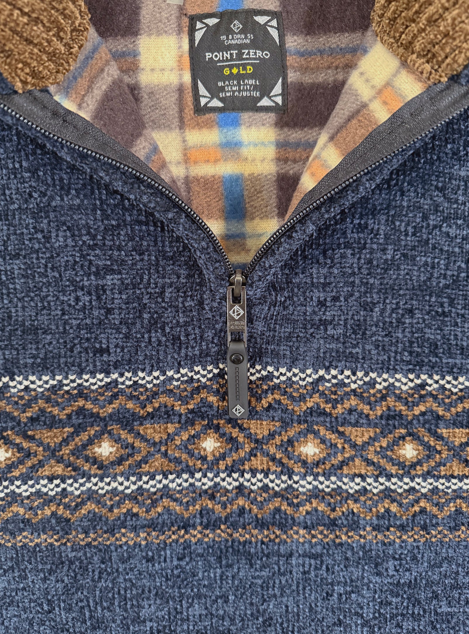 ETHAN | Bonded Chenille Micro-Fleece Quarter-Zip Sweater || ETHAN | Chandail en chenille contrecollée à micropolaire à quart de zip - Image 3