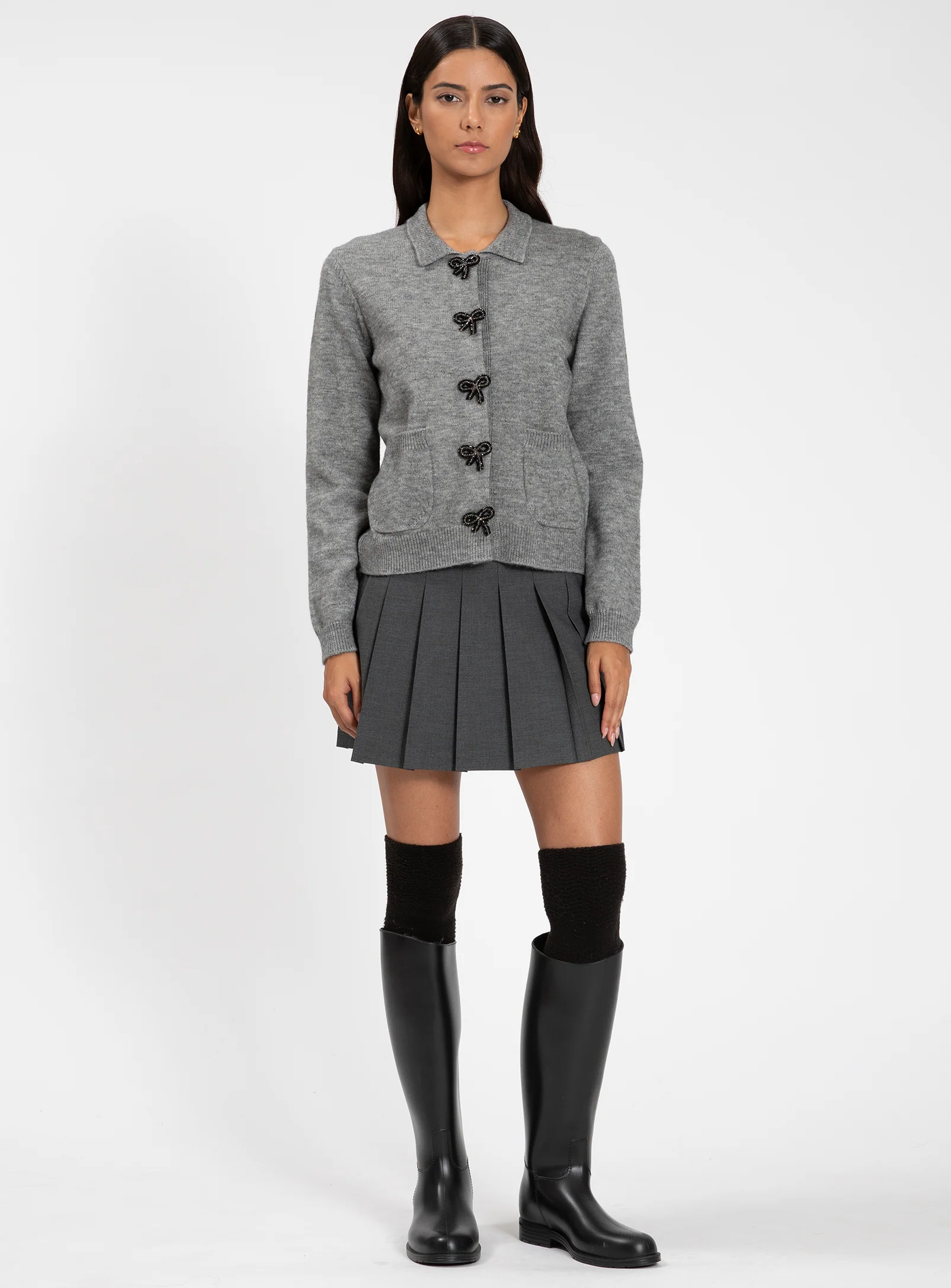 ILONA | Pearl Button Knit Cardigan || ILONA | Cardigan en tricot à boutons nacrés - Image 2