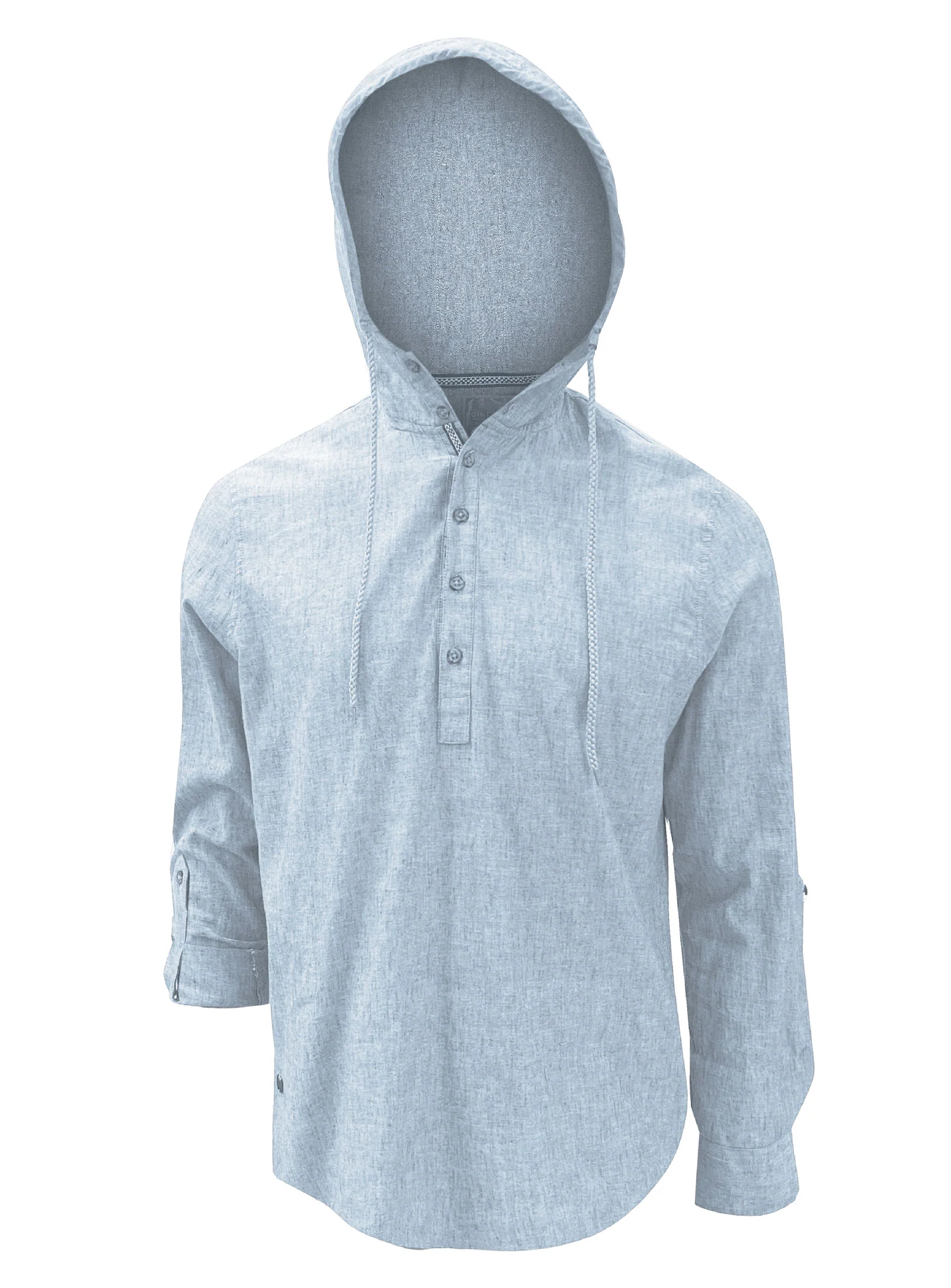 JOEY | Hooded Pop Over Linen Cotton Shirt || JOEY | Chemise À Capuche En Lin Et Coton - Image 10