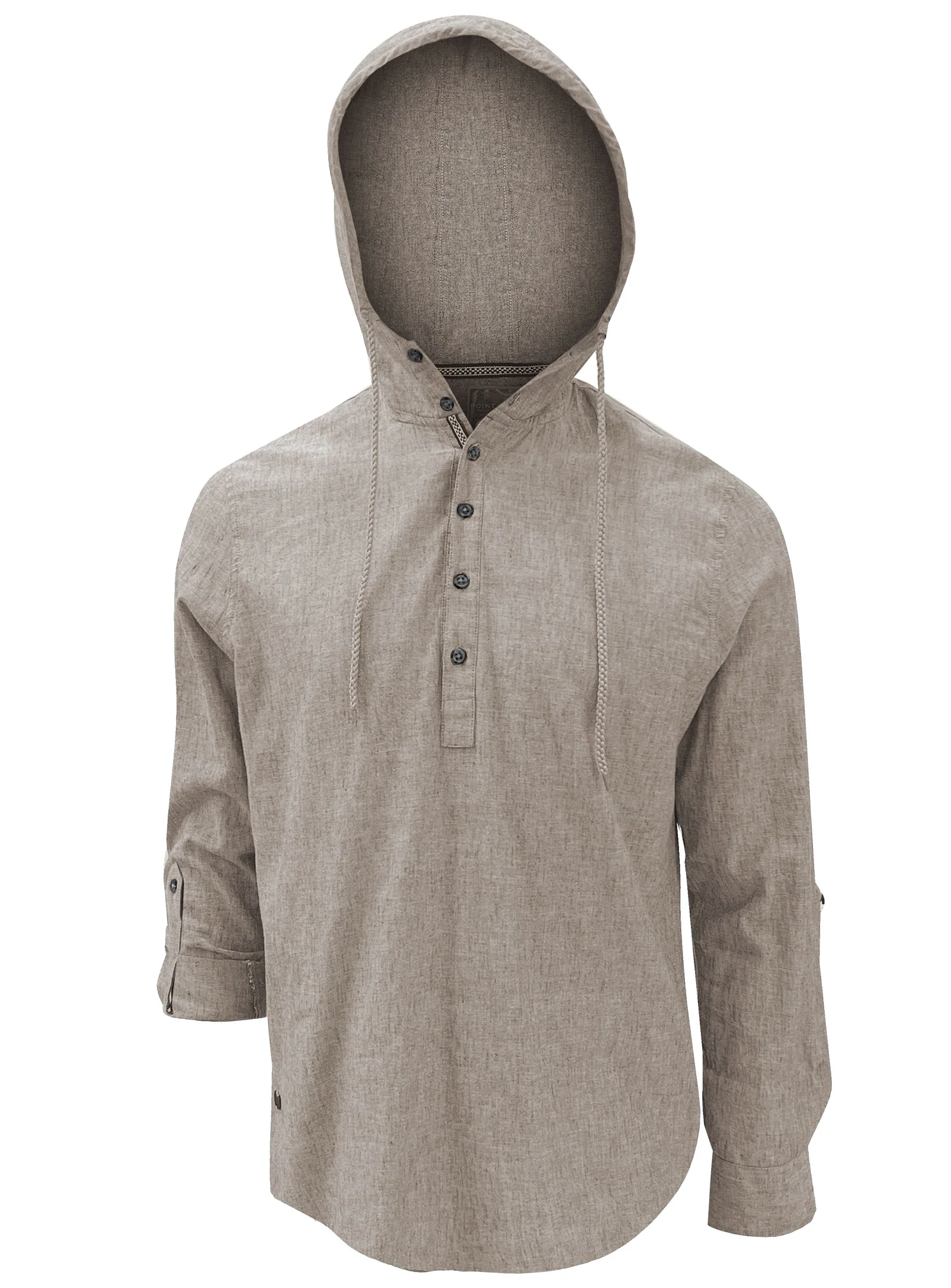 JOEY | Hooded Pop Over Linen Cotton Shirt || JOEY | Chemise À Capuche En Lin Et Coton - Image 9