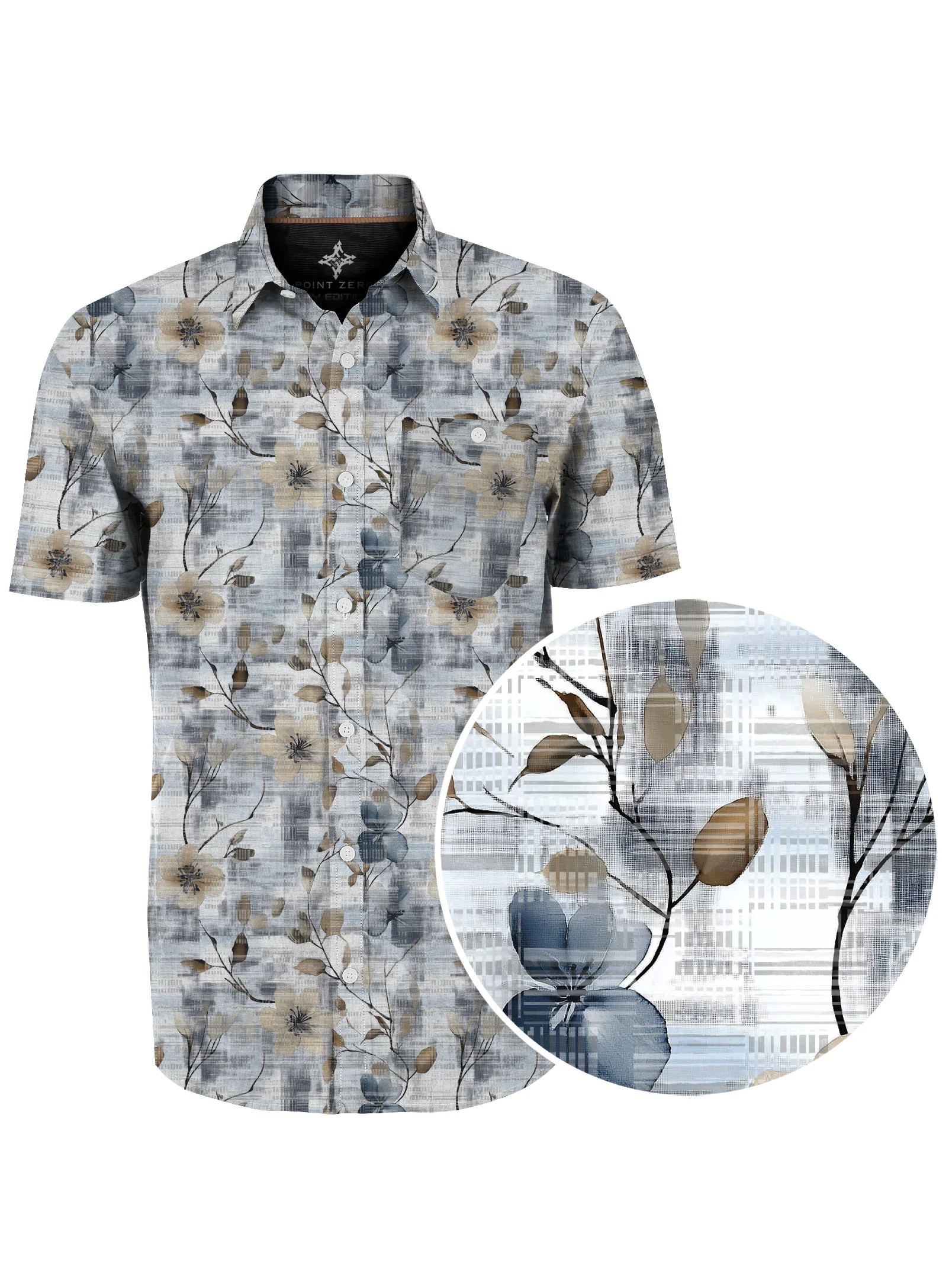 KANG | Textured Floral Performance Shirt || KANG | Chemise performance florale texturée - Image 3