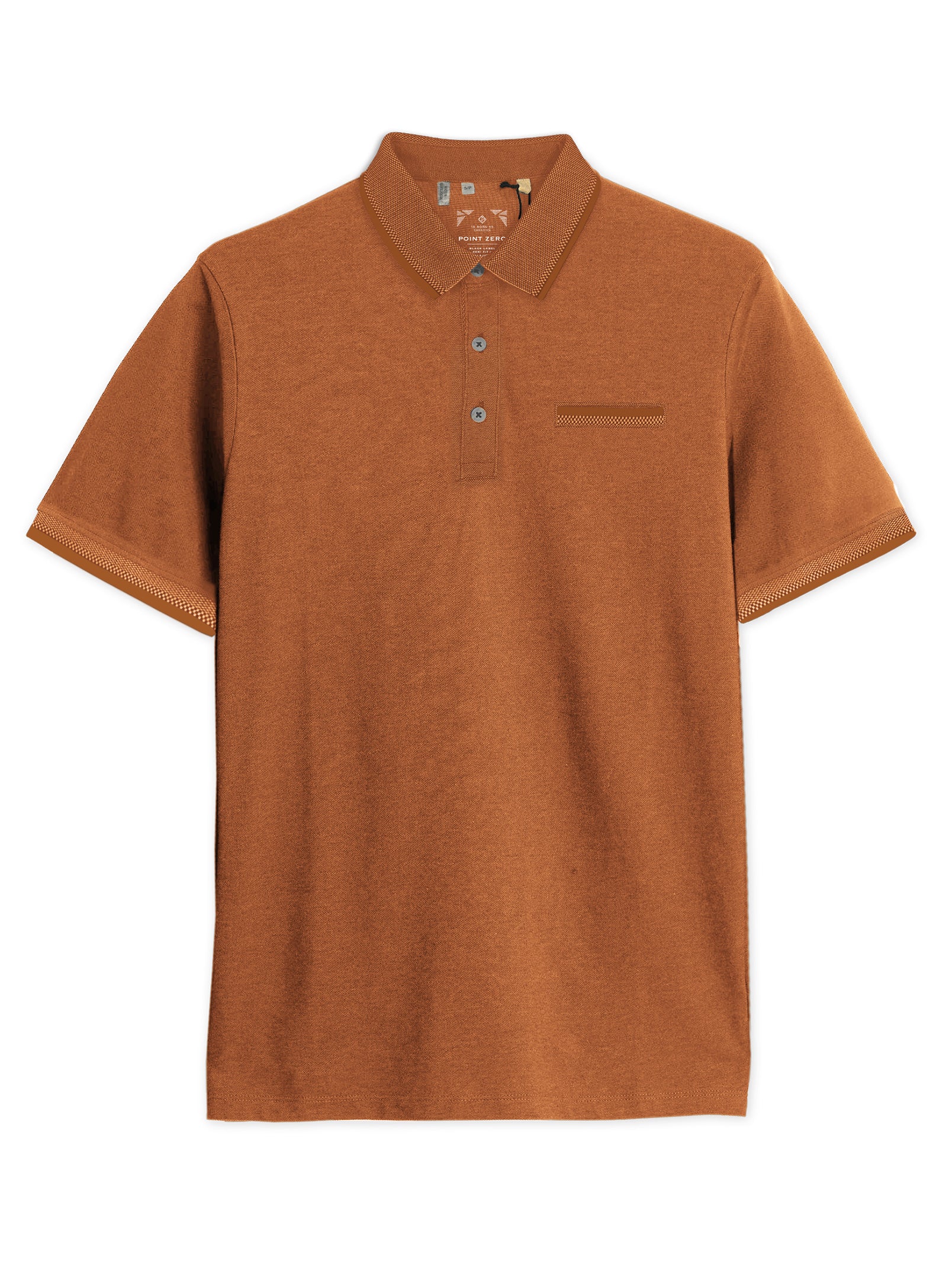 KREG | Pique Polo Two Tone With Chest Pocket || KREG | Polo En Piqué Deux Tons Avec Poche Poitrine - Image 9