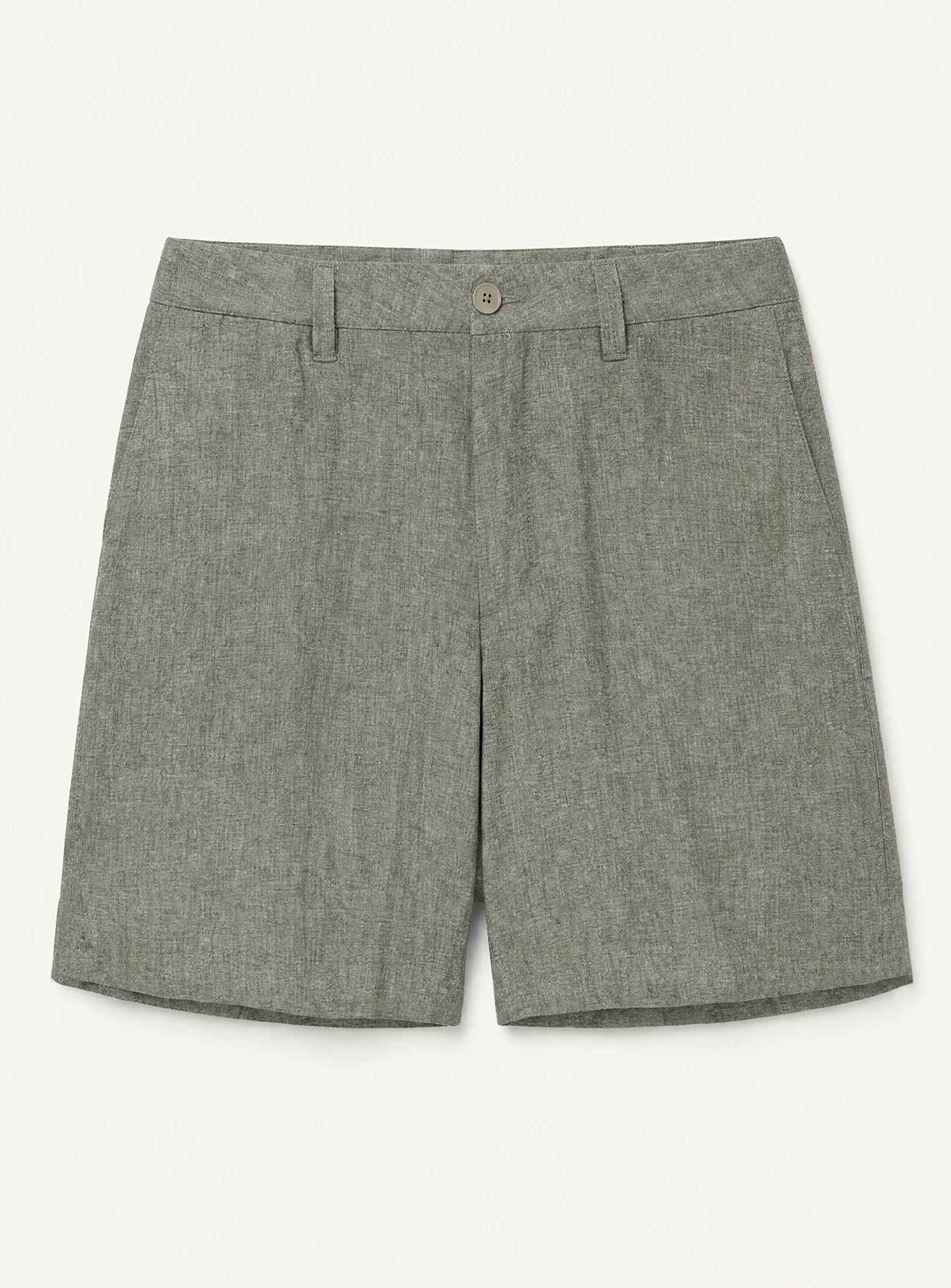 LIAM | Linen Flat Front Shorts with 9" Inseam|| LIAM | Short en lin à devant plat avec entrejambe de 9 po - Image 12