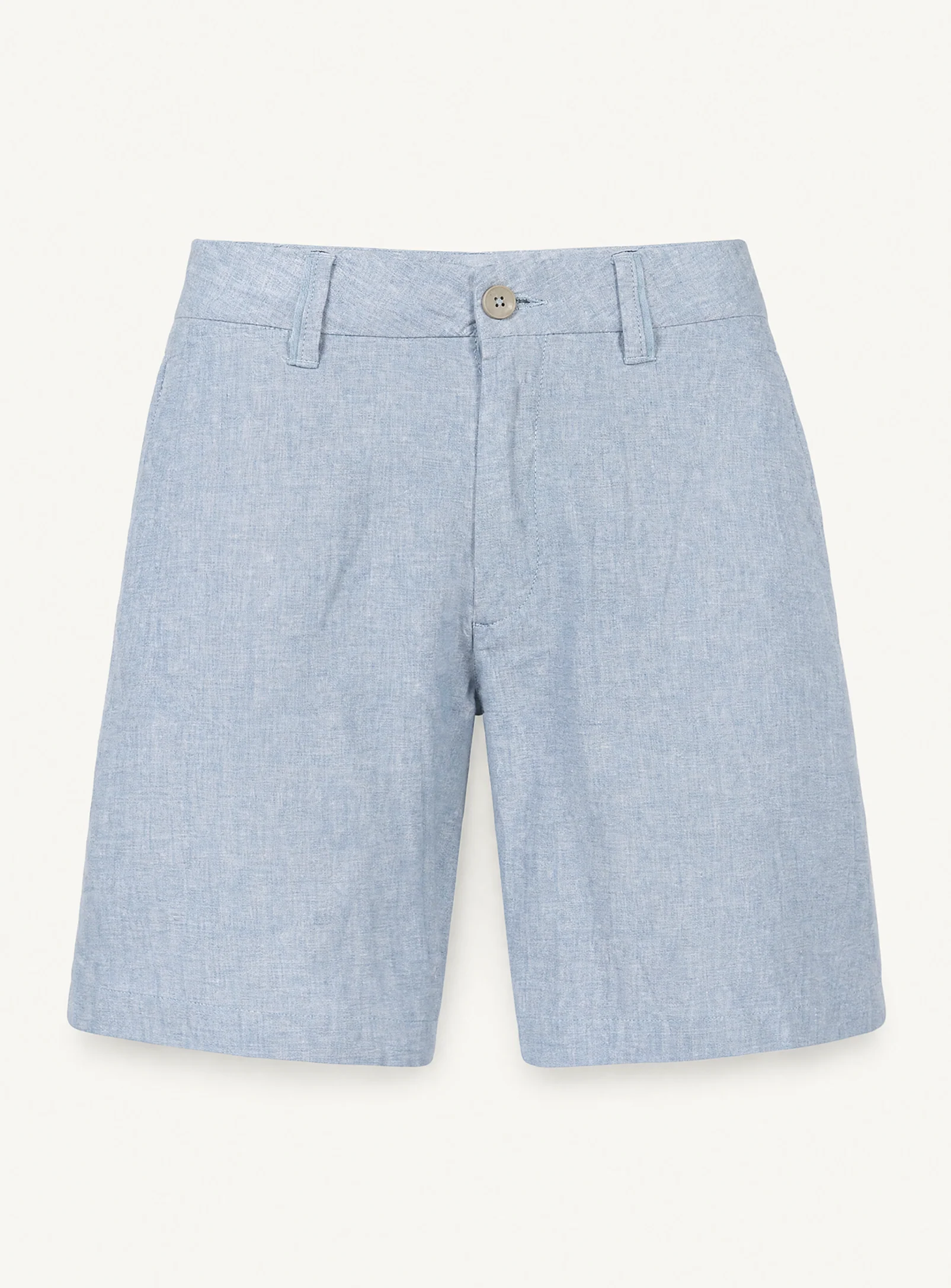 LIAM | Linen Flat Front Shorts with 9" Inseam|| LIAM | Short en lin à devant plat avec entrejambe de 9 po - Image 3