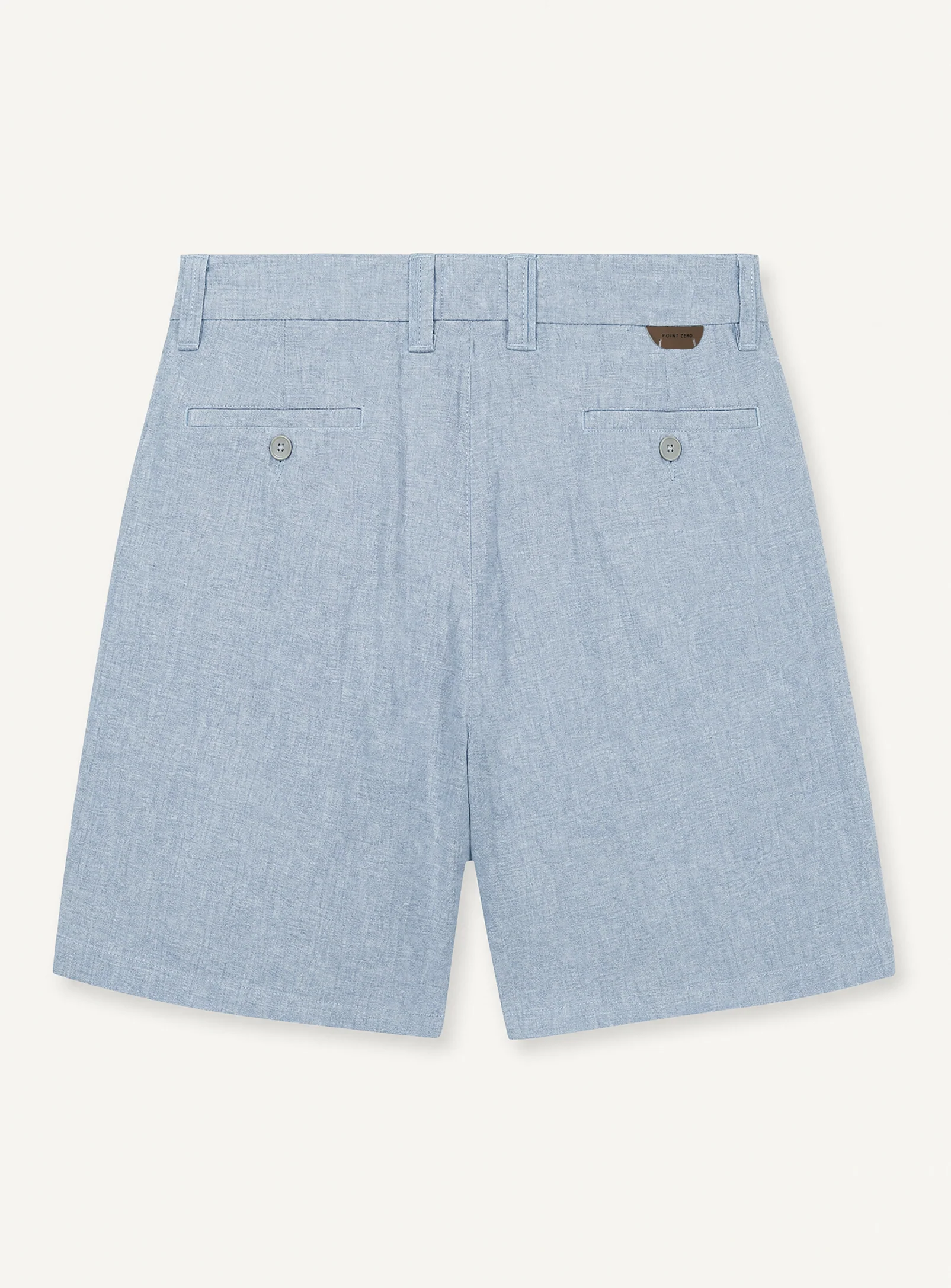 LIAM | Linen Flat Front Shorts with 9" Inseam|| LIAM | Short en lin à devant plat avec entrejambe de 9 po - Image 4