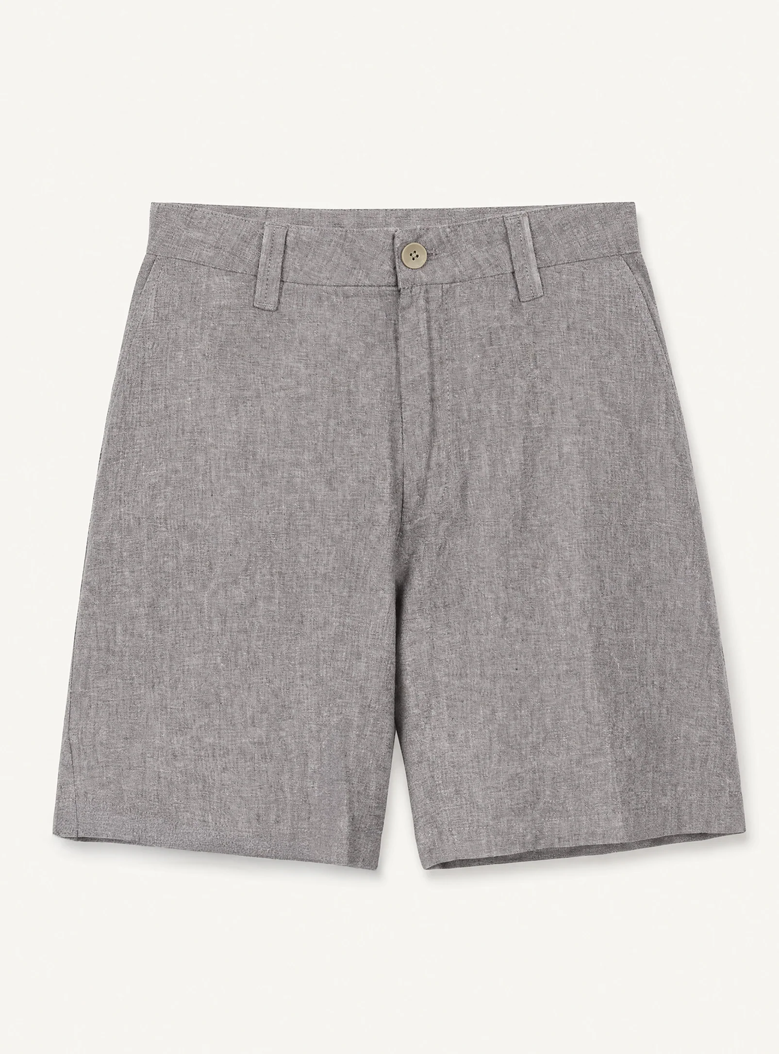 LIAM | Linen Flat Front Shorts with 9" Inseam|| LIAM | Short en lin à devant plat avec entrejambe de 9 po - Image 7