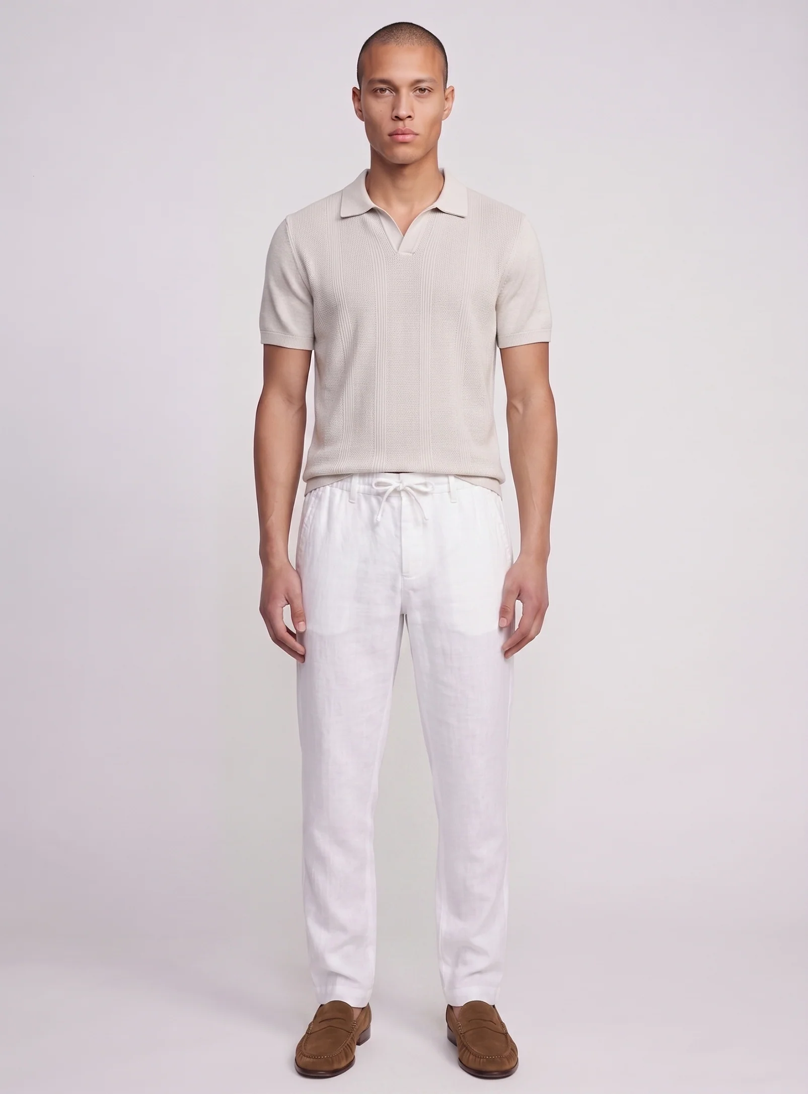 LINEKER | Linen Pants With Elastic Waistband || LINEKER | Pantalon En Lin Avec Ceinture Élastique - Image 40