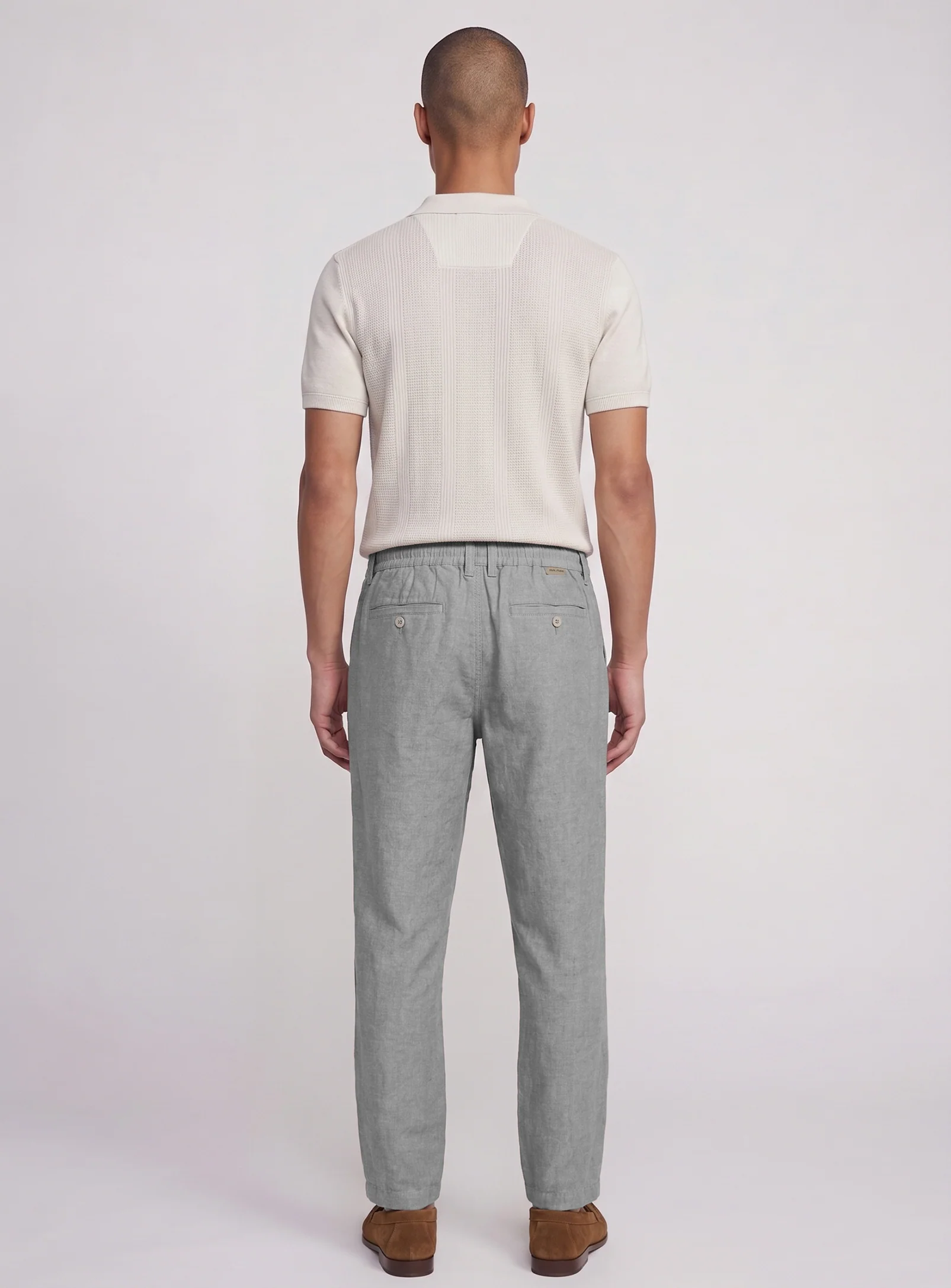 LINEKER | Linen Pants With Elastic Waistband || LINEKER | Pantalon En Lin Avec Ceinture Élastique - Image 6