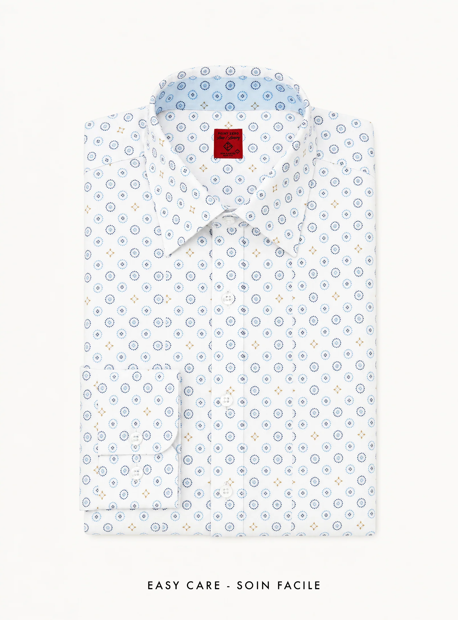 ZAYNE | Luxury Minimal Print Dress Shirt || ZAYNE | Chemise Habillée à Imprimé Minimaliste - Image 3