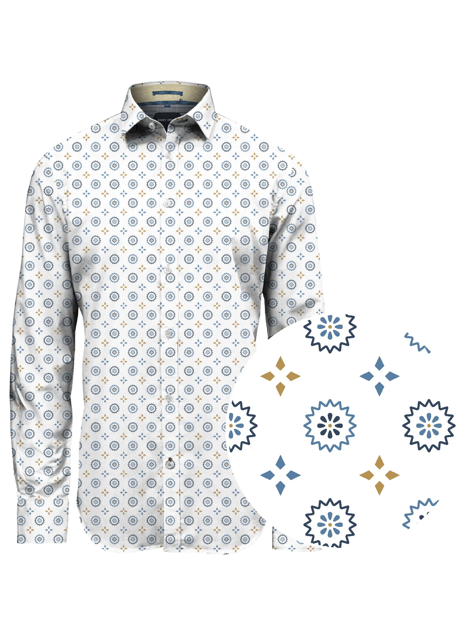 ZAYNE | Luxury Minimal Print Dress Shirt || ZAYNE | Chemise Habillée à Imprimé Minimaliste - Image 4