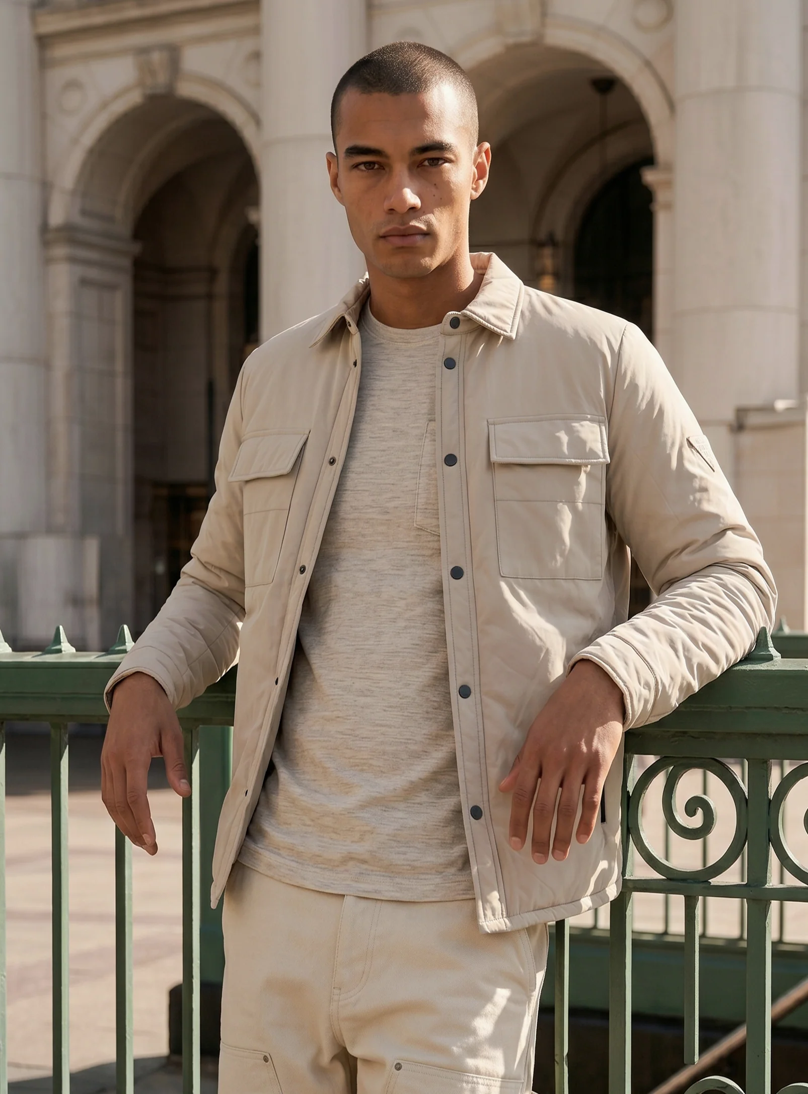 MAREK | Padded Nylon Overshirt Jacket || MAREK | Surchemise en nylon rembourrée - Image 7