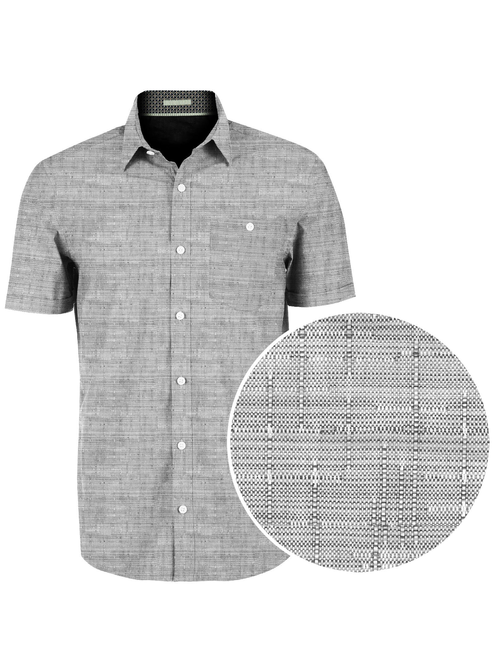 MAXIME | 4 -Way Stretch Textured Print Short-Sleeve || MAXIME | Chemise à manches courtes extensible à imprimé texturé - Image 6