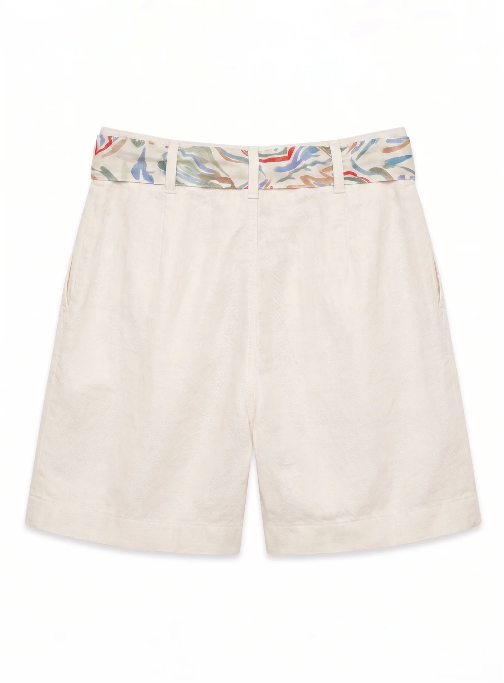 NERINA | Shorts With Printed Scarf Belt || NERINA | Short Avec Ceinture Foulard Imprimée - Image 5
