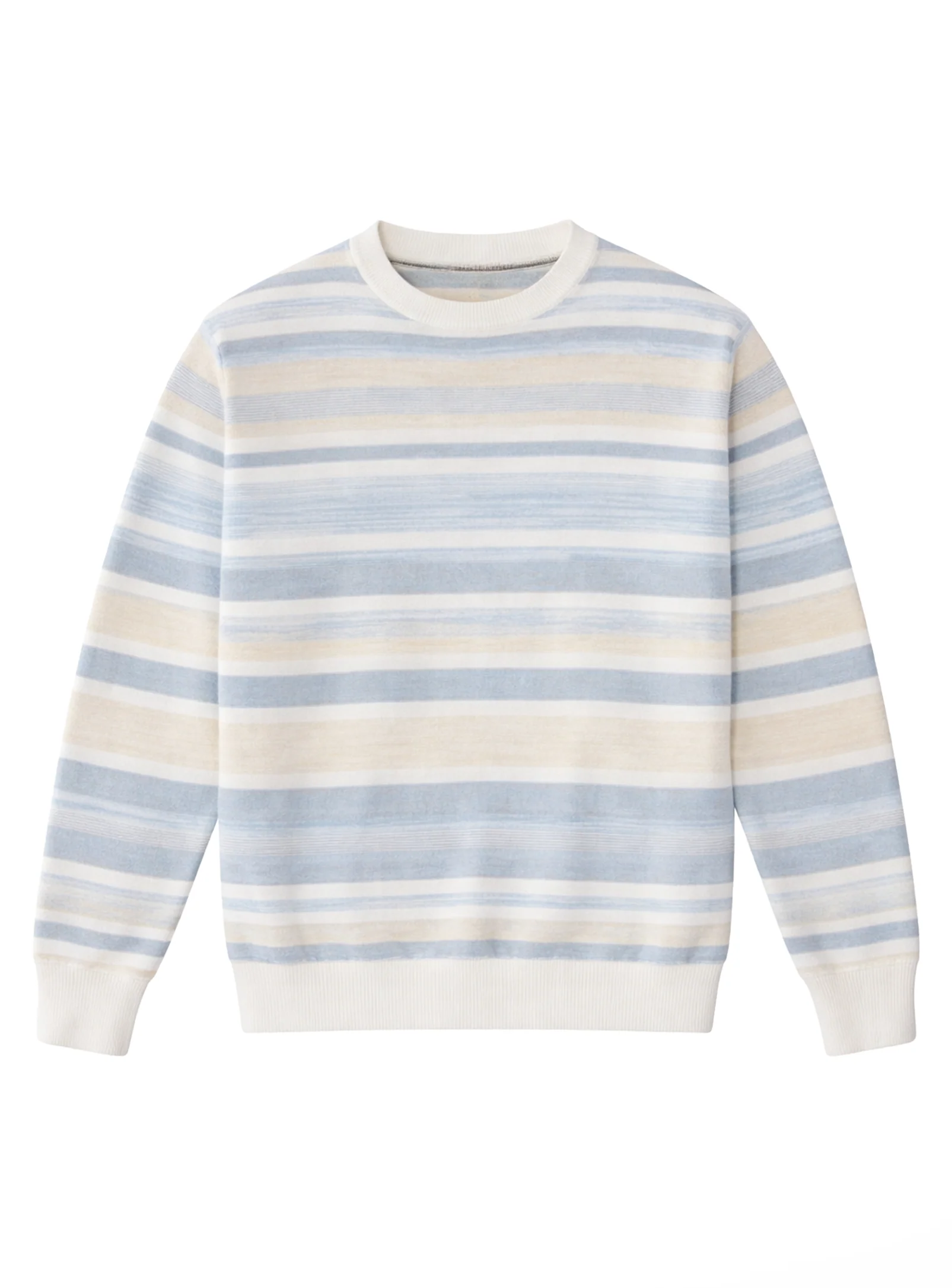 OREN | Cotton Crewneck Stripe Long-Sleeve Sweater || OREN | Pull En Coton À Col Rond Et Rayures À Manches Longues - Image 2