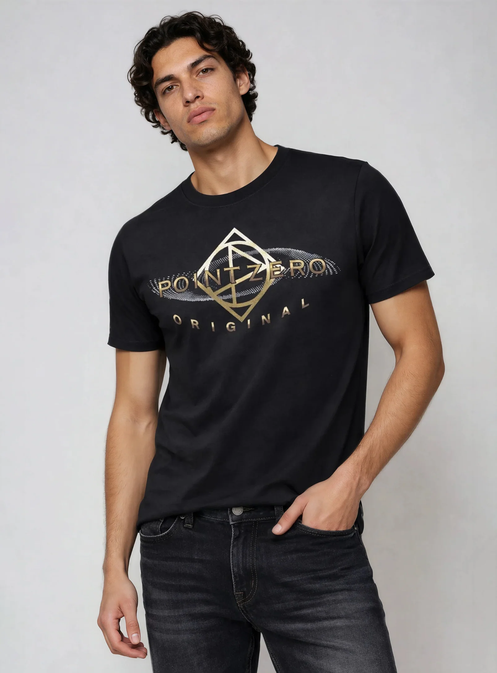 ORIGINAL| Printed Point Zero Jersey Tee || ORIGINAL| Jersey T-Shirt Imprimé - Image 5