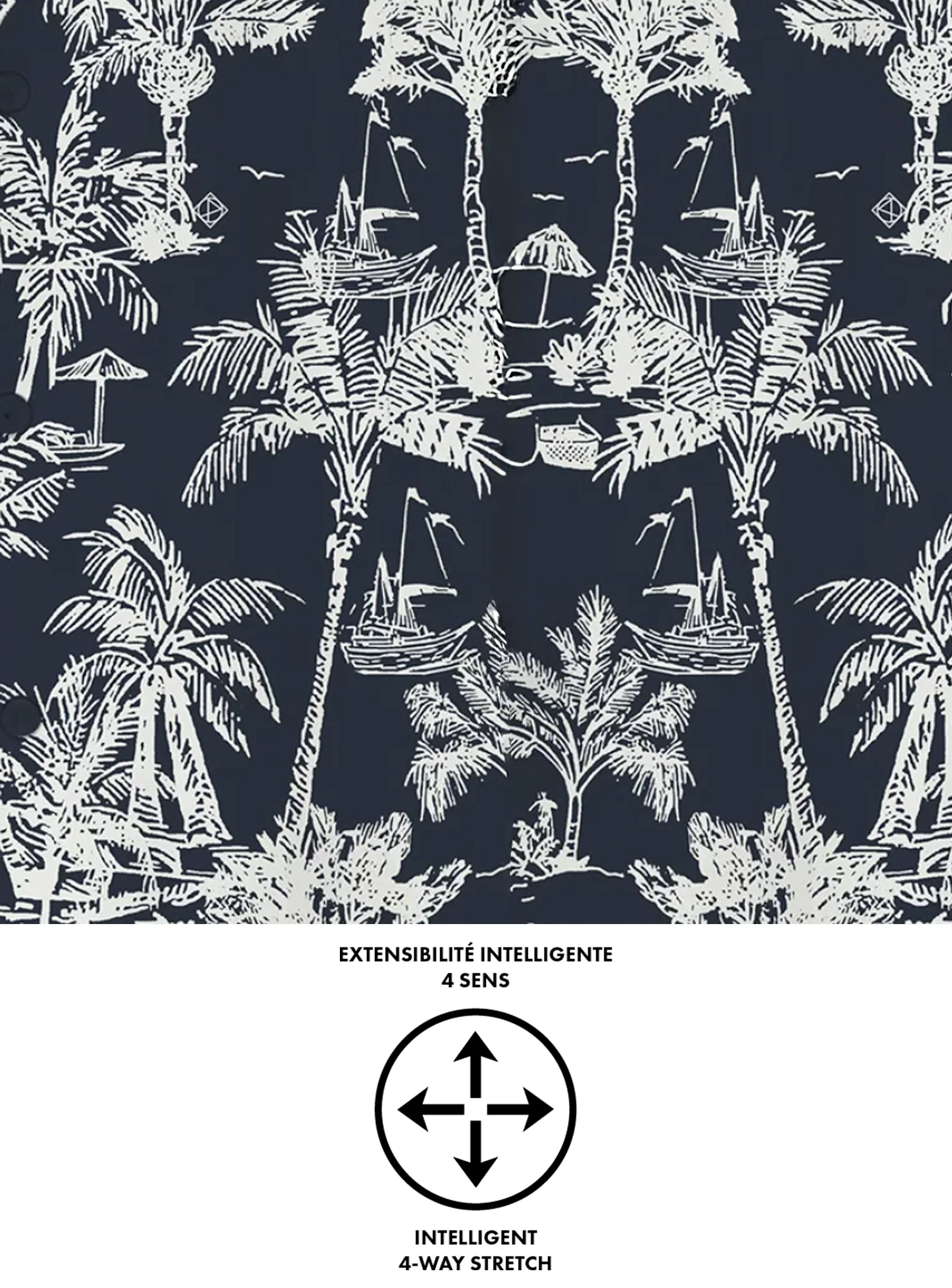 OSCAR | Palm Print Cabana Shirt || OSCAR | Chemise Cabana à imprimé palmiers - Image 5