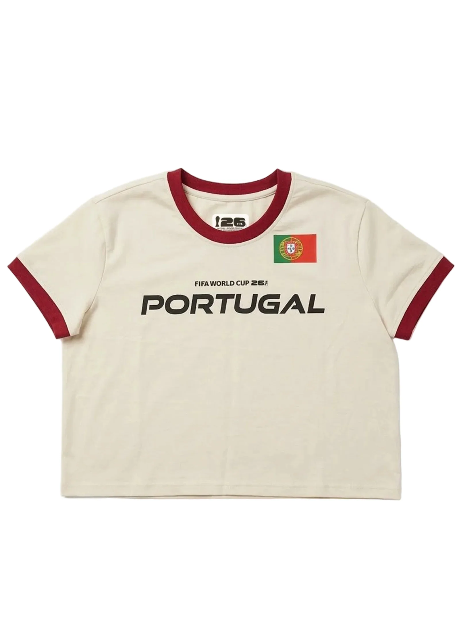 Portugal Ringer Tee||Portugal t-shirt graphique bords contraste - Image 2