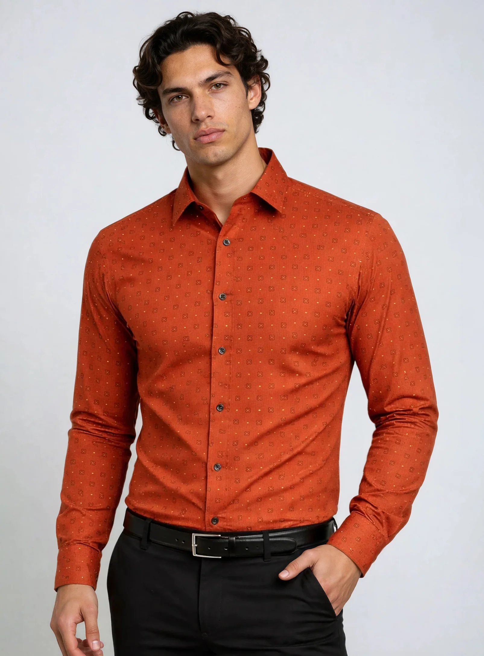 LENIX | Minimal Print Shirt || LENIX | Chemise à Imprimé - Image 7