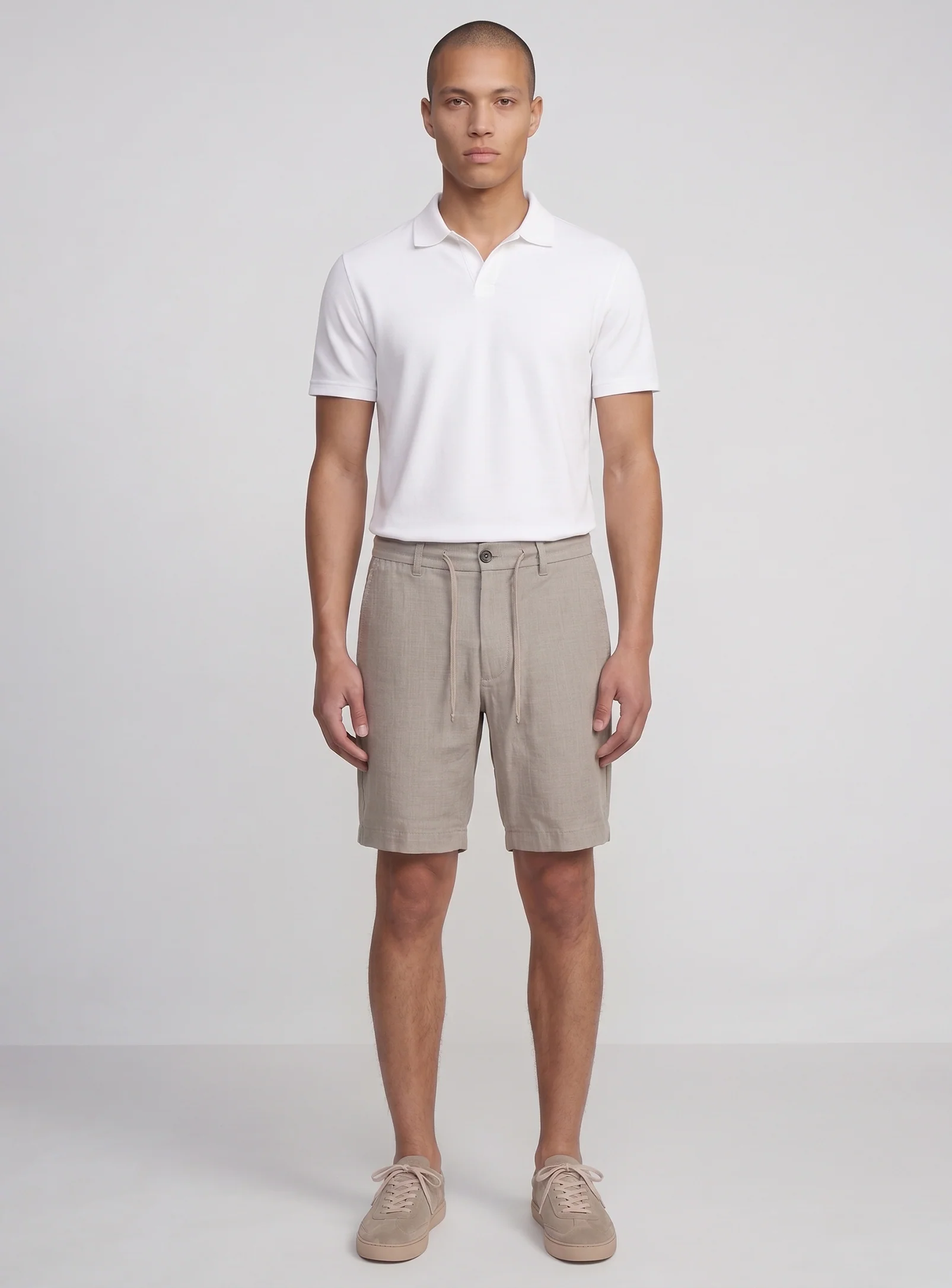 REMY | Chino Shorts with Elastic Waistband || REMY | Short Chino avec Élastique à la Taille
