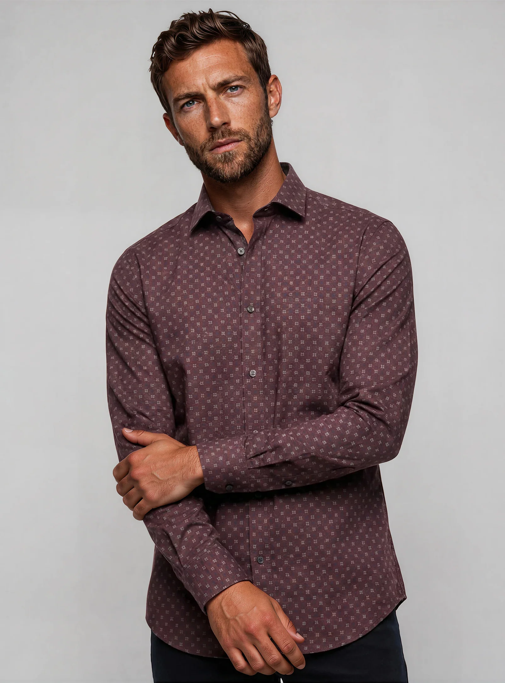 RENZO | Minimal Print Shirt || RENZO | Chemise à Imprimé - Image 2