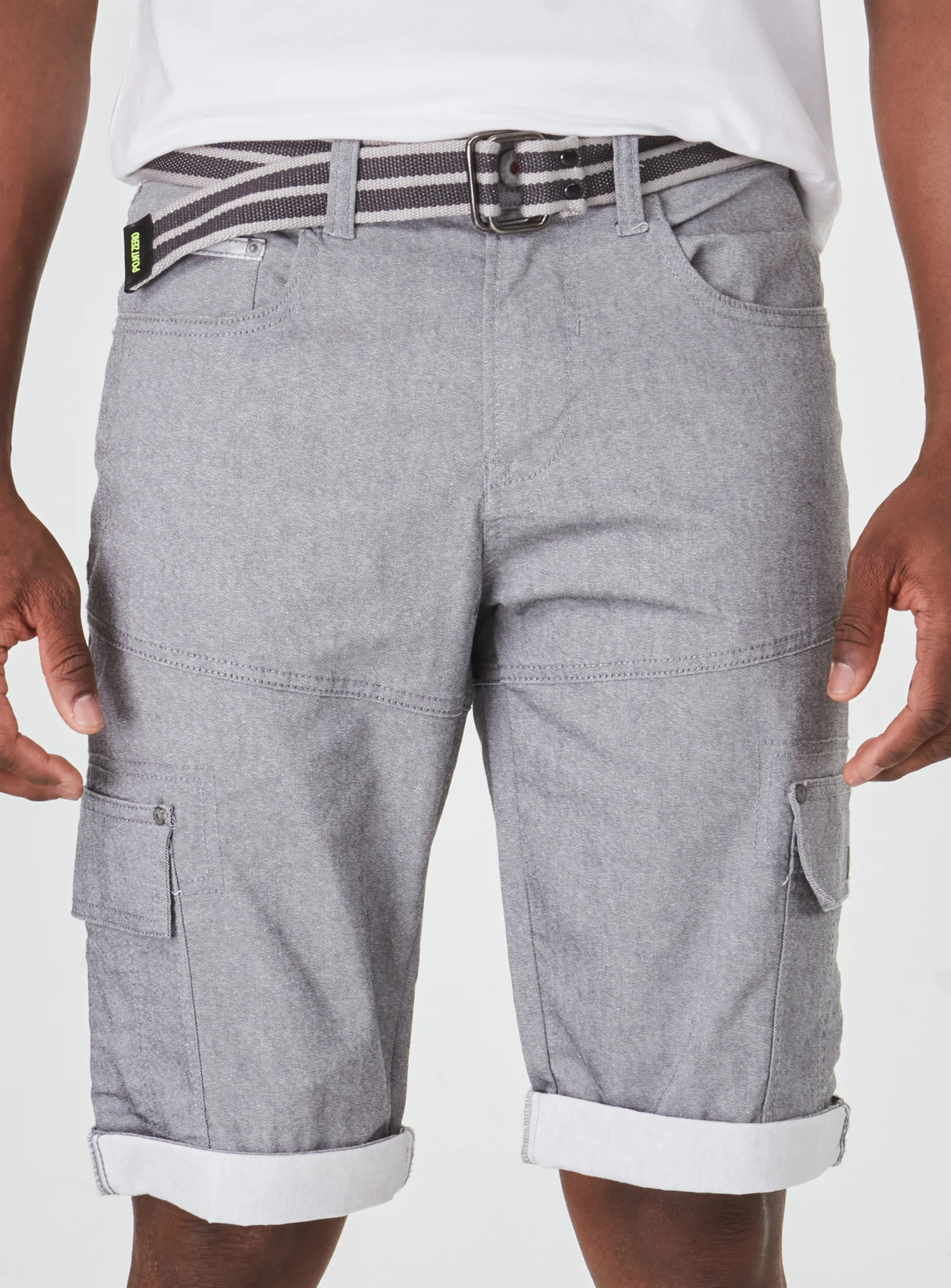 TOLGA | 2-TONE STRETCH DENIM CAPRI WITH BELT || TOLGA | CAPRI EN DENIM STRETCH 2 TONS AVEC CEINTURE - Image 11
