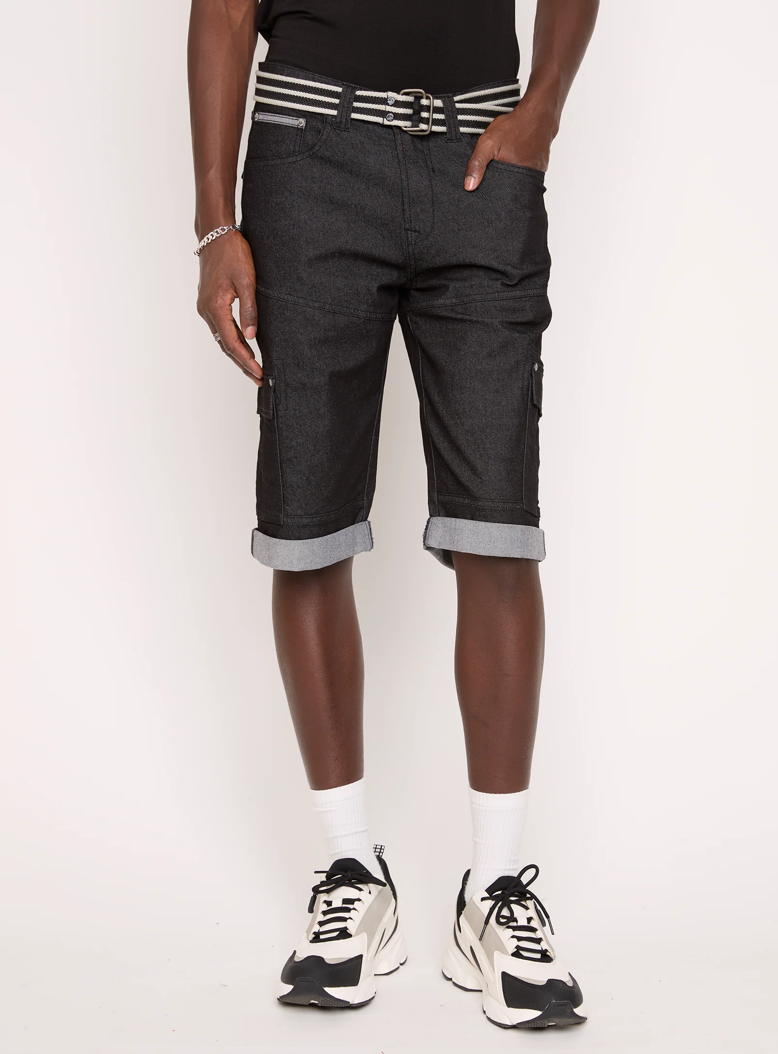 TOLGA | 2-TONE STRETCH DENIM CAPRI WITH BELT || TOLGA | CAPRI EN DENIM STRETCH 2 TONS AVEC CEINTURE - Image 23