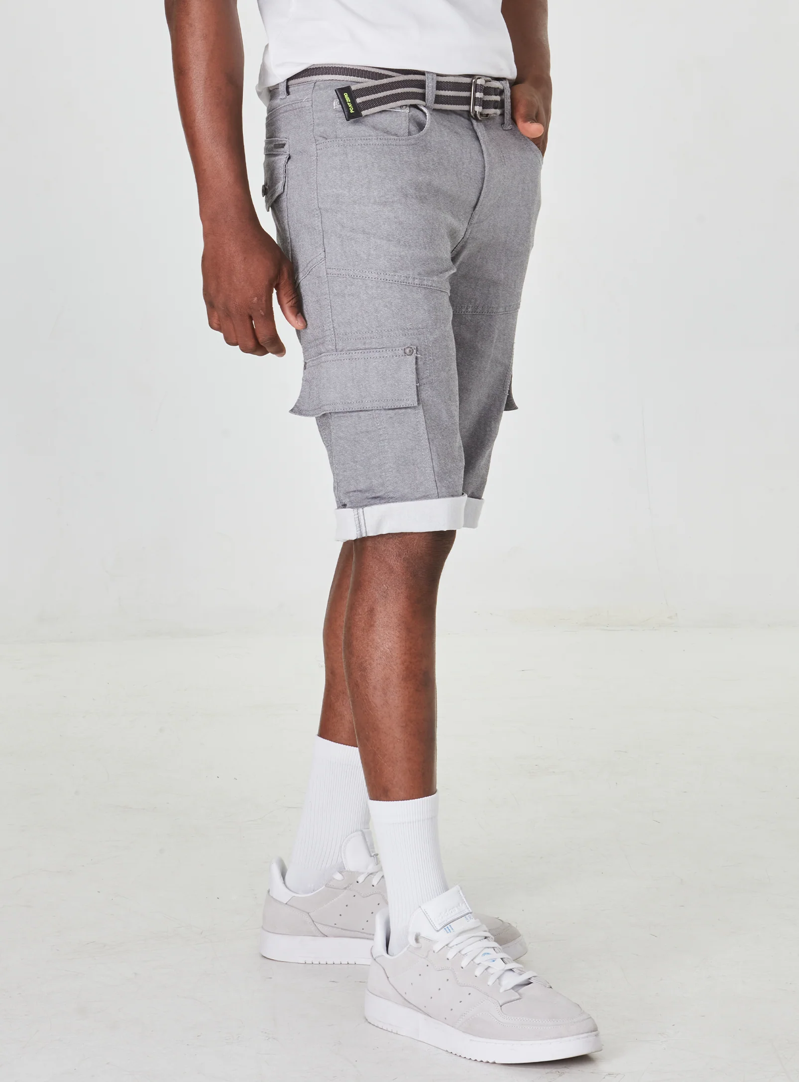 TOLGA | 2-TONE STRETCH DENIM CAPRI WITH BELT || TOLGA | CAPRI EN DENIM STRETCH 2 TONS AVEC CEINTURE - Image 9