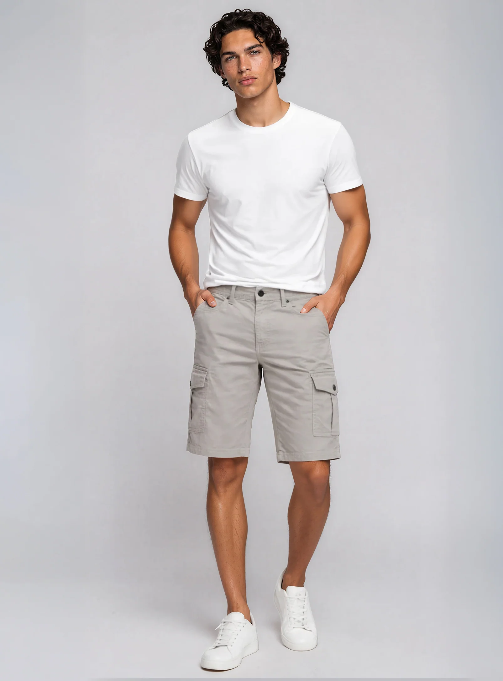 VANCE | Stretch Slub Twill Cargo Bermuda || VANCE | Bermuda Cargo En Sergé Extensible À Texture Slub - Image 5