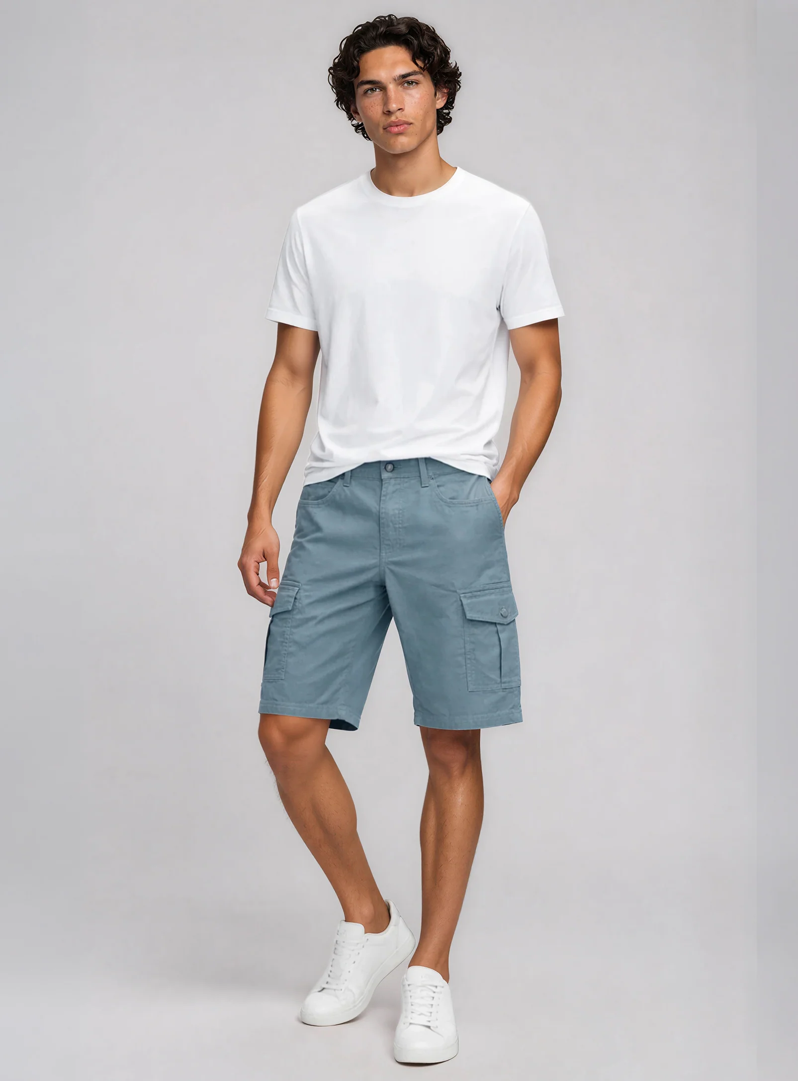 VANCE | Stretch Slub Twill Cargo Bermuda || VANCE | Bermuda Cargo En Sergé Extensible À Texture Slub - Image 8