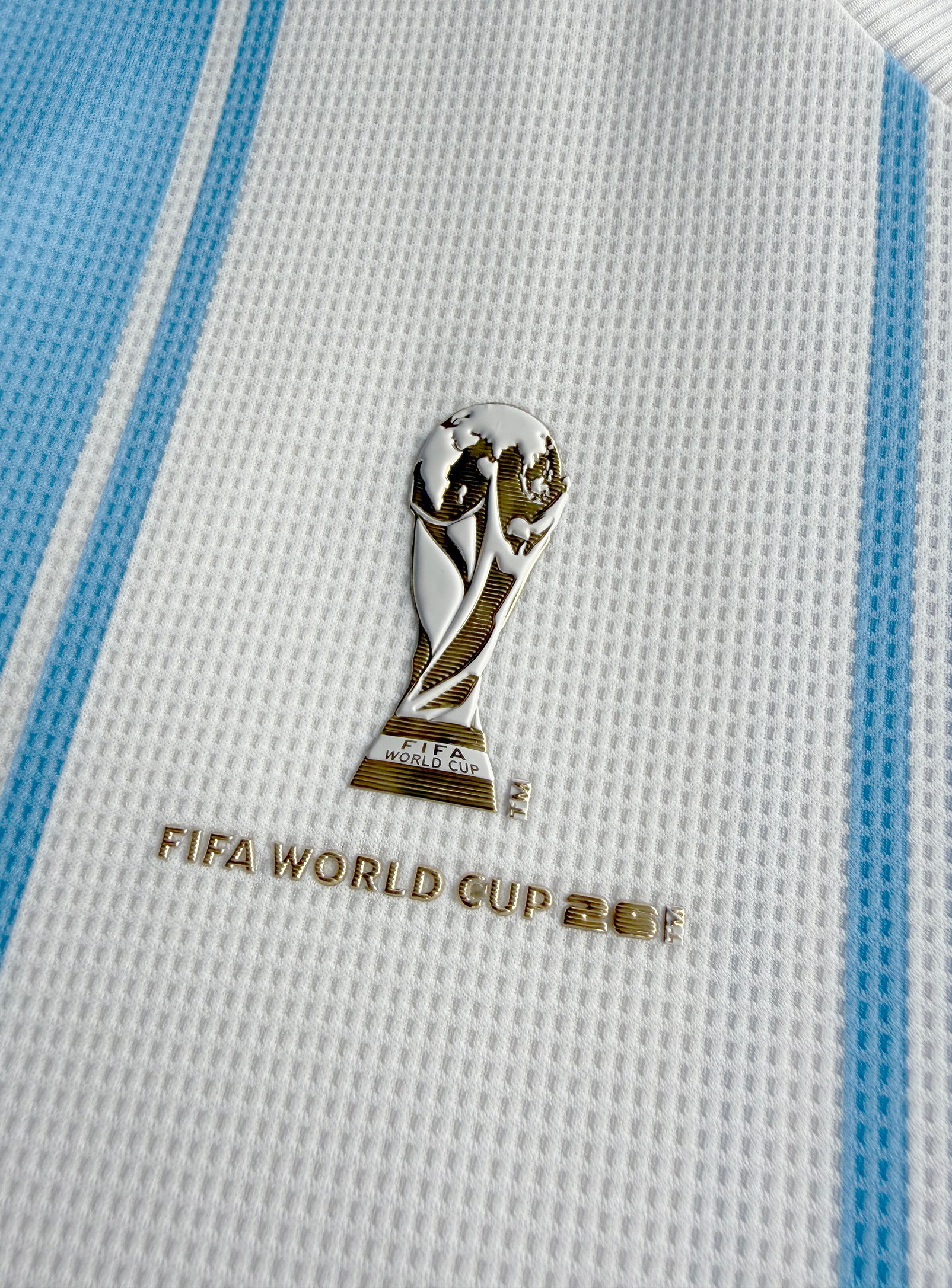 Waffle Effect Kids Argentina Jersey || Maillot Argentine en Jersey Gaufré Enfant - Image 4