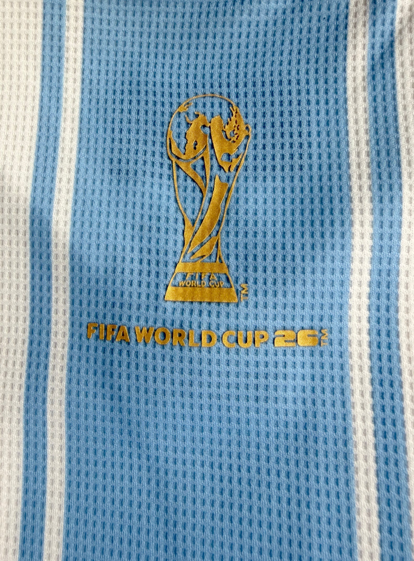 Waffle Effect Kids Argentina Jersey || Maillot Argentine en Jersey Gaufré Enfant - Image 6