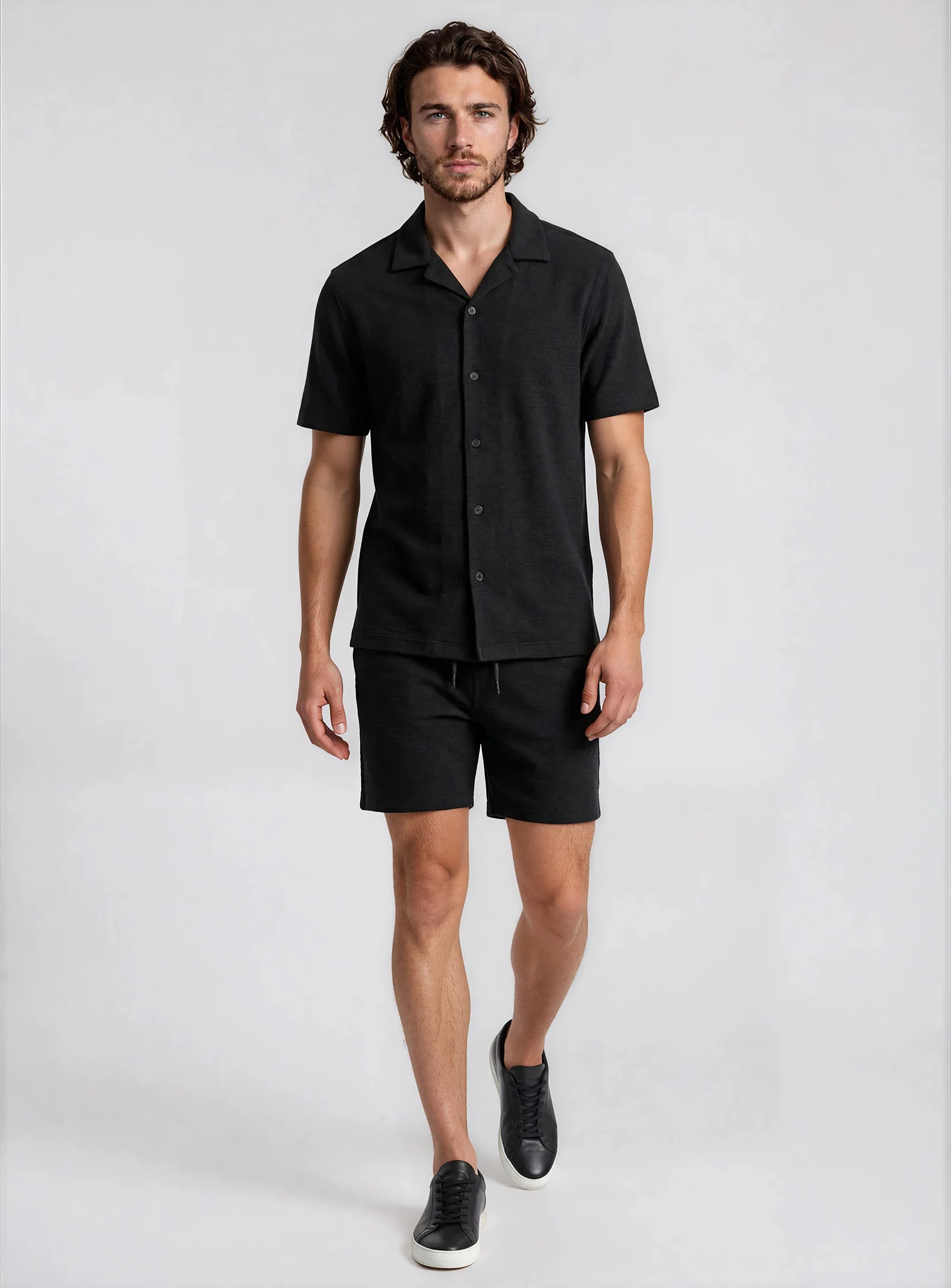 ZANE | Knit Textured Walking Shorts || ZANE | Short de Marche en Tricot Texturé