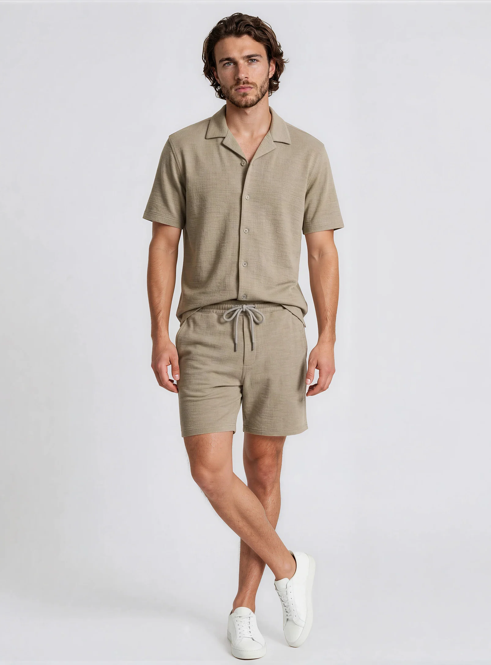ZANE | Knit Textured Walking Shorts || ZANE | Short de Marche en Tricot Texturé - Image 10